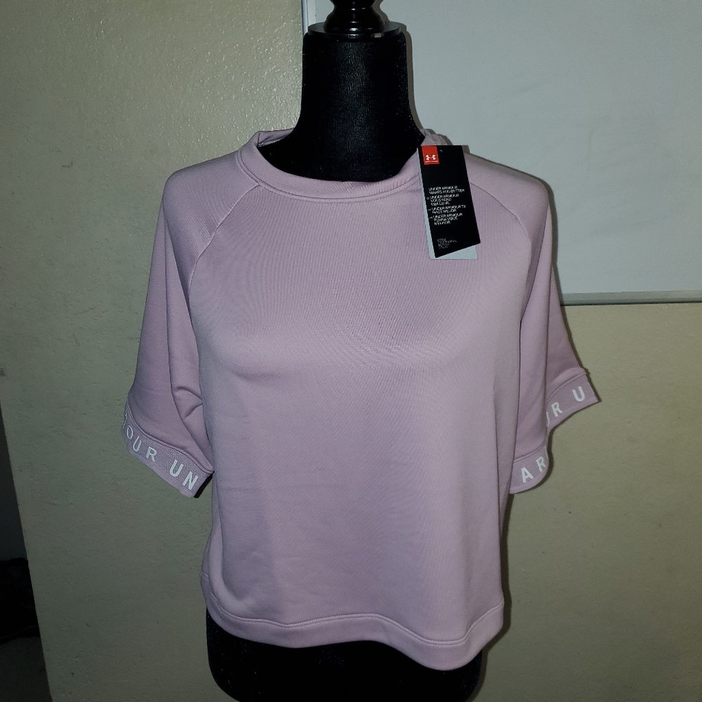 Women's Under Armour Short Sleeve Cropped Top, Siz